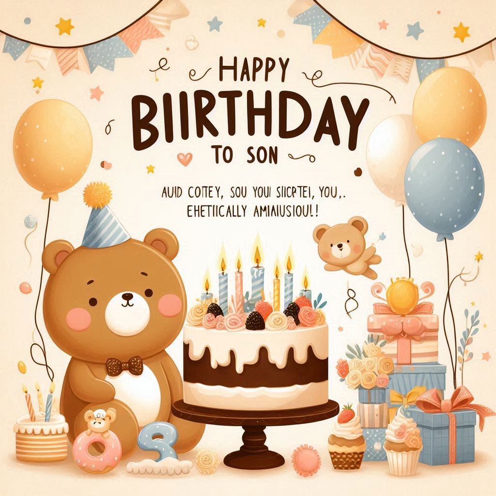 Cute Birthday wishes for Son