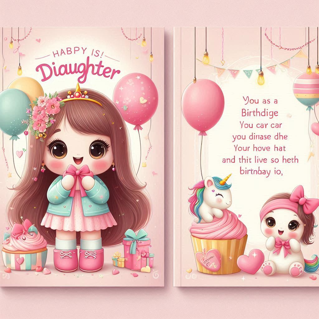 Cute Birthday wishes for Daughter